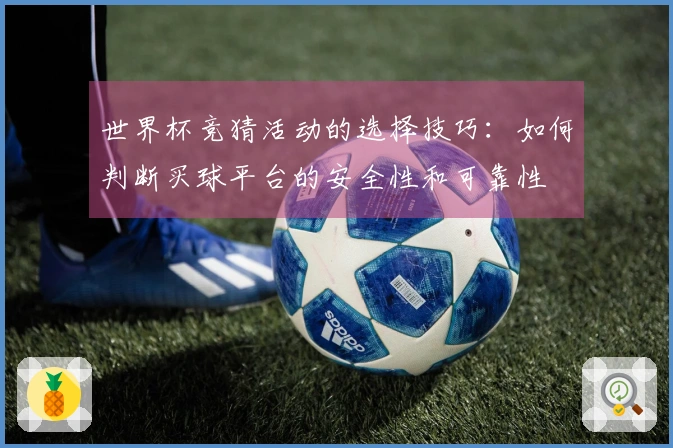 世界杯竞猜活动的选择技巧:如何判断买球平台的安全性和可靠性